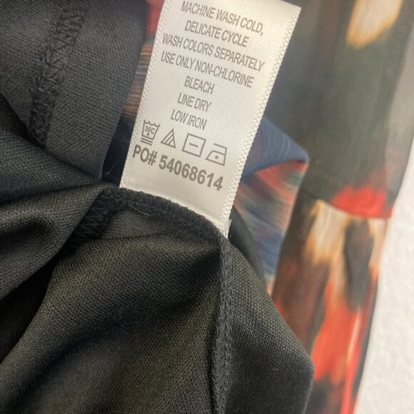 June + Vie Tiered Maxi Dress 3X Red Dark Chiffon Flowy Long Sleeve Whimsigoth - Picture 15 of 16